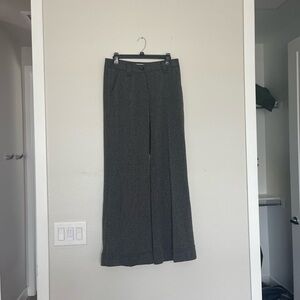 Gray Wide-Leg Trousers